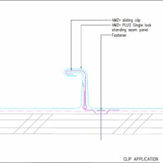 Technical drawings - Single lock standing seam vertical - DWG